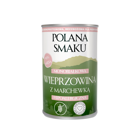 POLANA SMAKU MOKRA KARMA PIES WIEPRZOWINA Z MARCHEWKĄ 400G