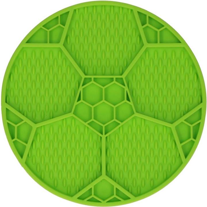 EAT SLOW LIVE LONGER LICK MAT VOETBAL GROEN