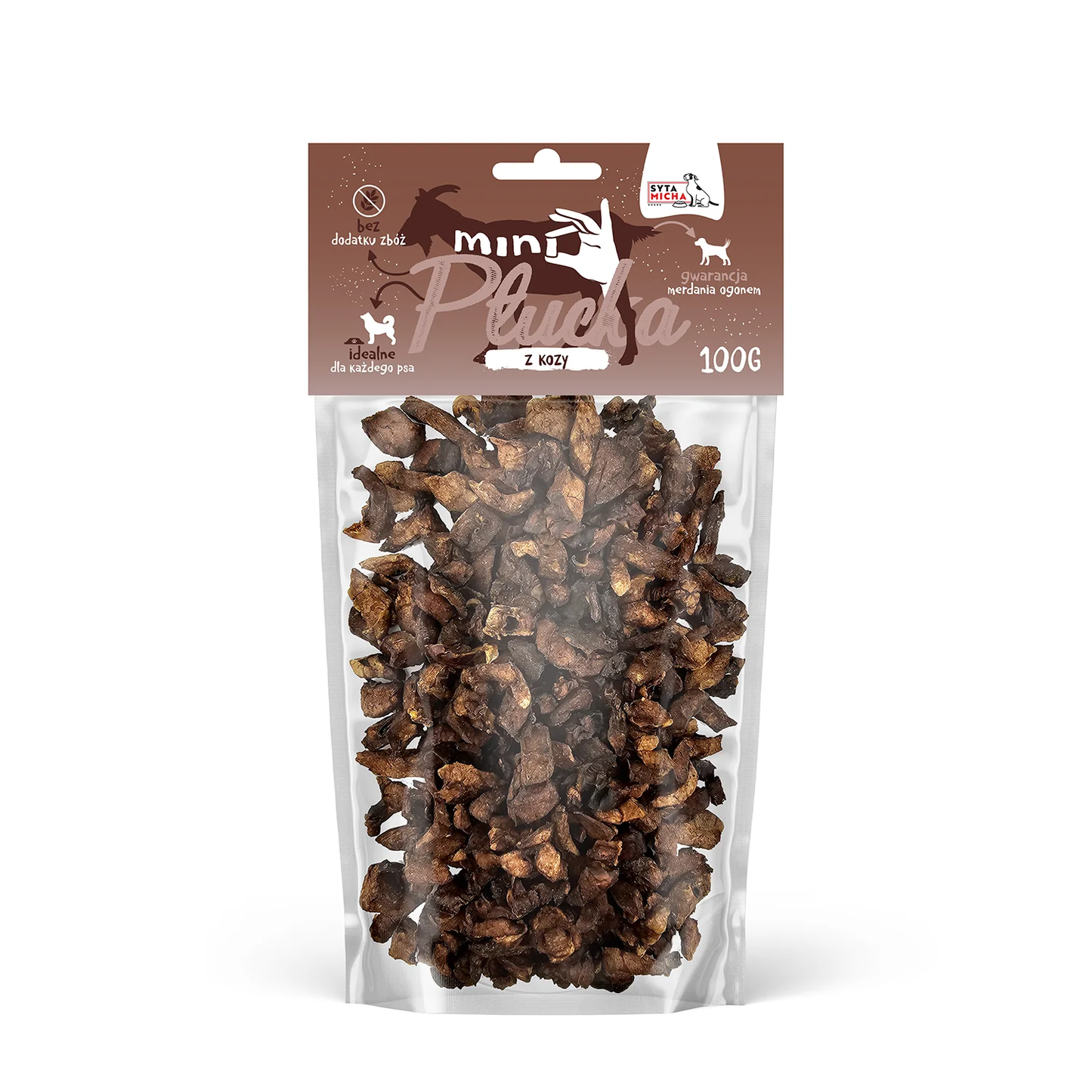 SYTA MICHA PRZYSMAKI DLA PSA MINI PŁUCKA KOZIE 100G