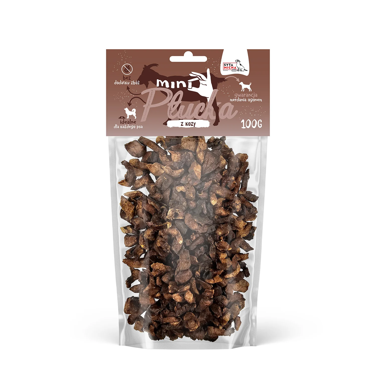 SYTA MICHA PRZYSMAKI DLA PSA MINI PŁUCKA KOZIE 100G