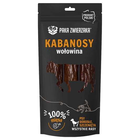 PAKA ZWIERZAKA PRZYSMAKI DLA PSA KABANOSY Z WOŁOWINY 3SZT