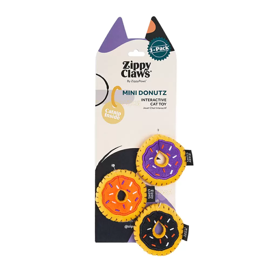 ZIPPY CLAWS HALLOWEEN MINI DONUTZ 3PACK