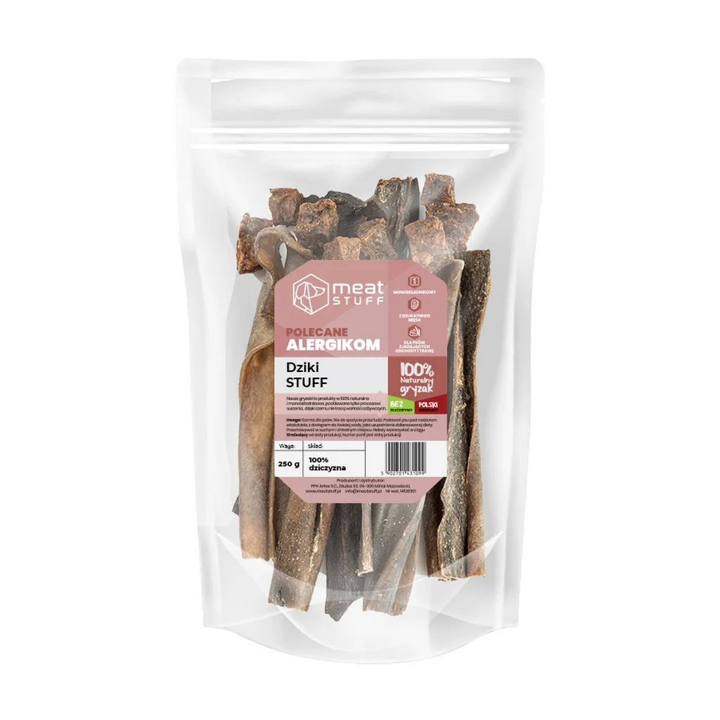 MEATSTUFF GRYZAK DLA PSA DZIKI STUFF MEAT STUFF DOYPACK 250 G