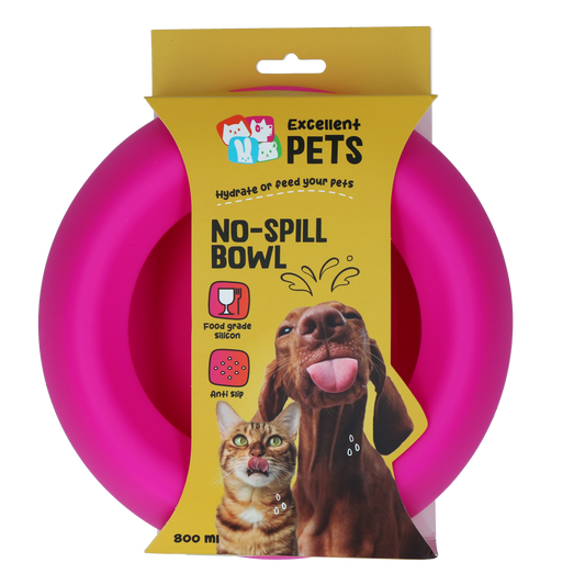 EXCELLENT PETS NO SPILL BOWL PINK M - MISKA