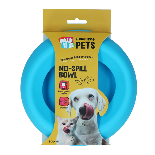 EXCELLENT PETS NO SPILL BOWL BLUE S - MISKA