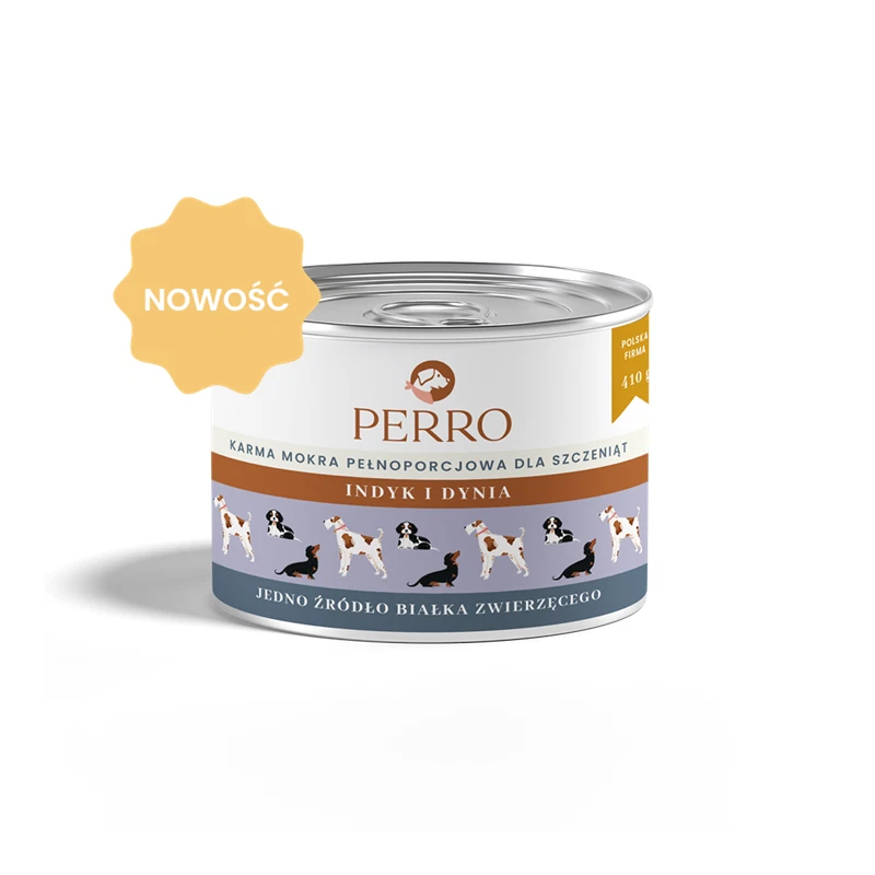 PERRO JUNIOR MOKRA KARMA DLA PSA INDYK I DYNIA 410G