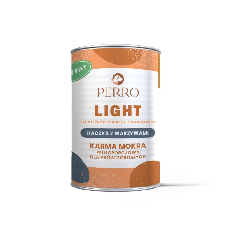 PERRO LIGHT MOKRA KARMA DLA PSA KACZKA Z WARZYWAMI 400G