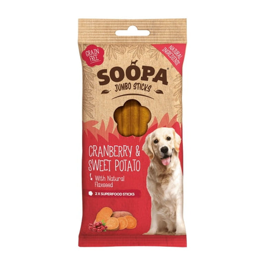 SOOPA STICKS PRZYSMAK DLA PSA JUMBO CRANBERRY&SWEET POTATO