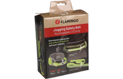 FLAMINGO JOGGING LEASH WITH WAIST BELT STOFFEL FLUO YELLOW 118CM 80-140CM
