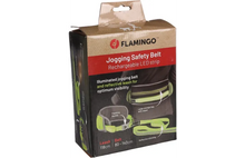 FLAMINGO JOGGING LEASH WITH WAIST BELT STOFFEL FLUO YELLOW 118CM 80-140CM