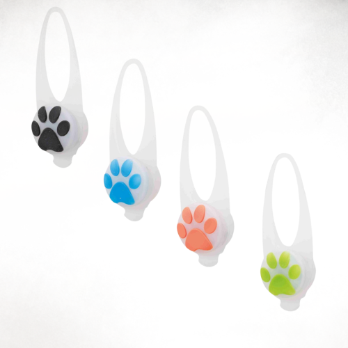 TRIXIE FLASHER ZAWIESZKA ŚWIECĄCA 2,4 / 8 CM, BIAŁA ZE WZOREM