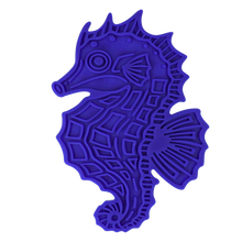 EAT SLOW LIVE LONGER LICK MAT SEAHORSE BLAUW