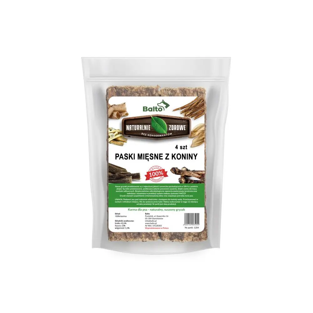 BALTO GRYZAK DLA PSA PASKI MIĘSNE Z KONINY