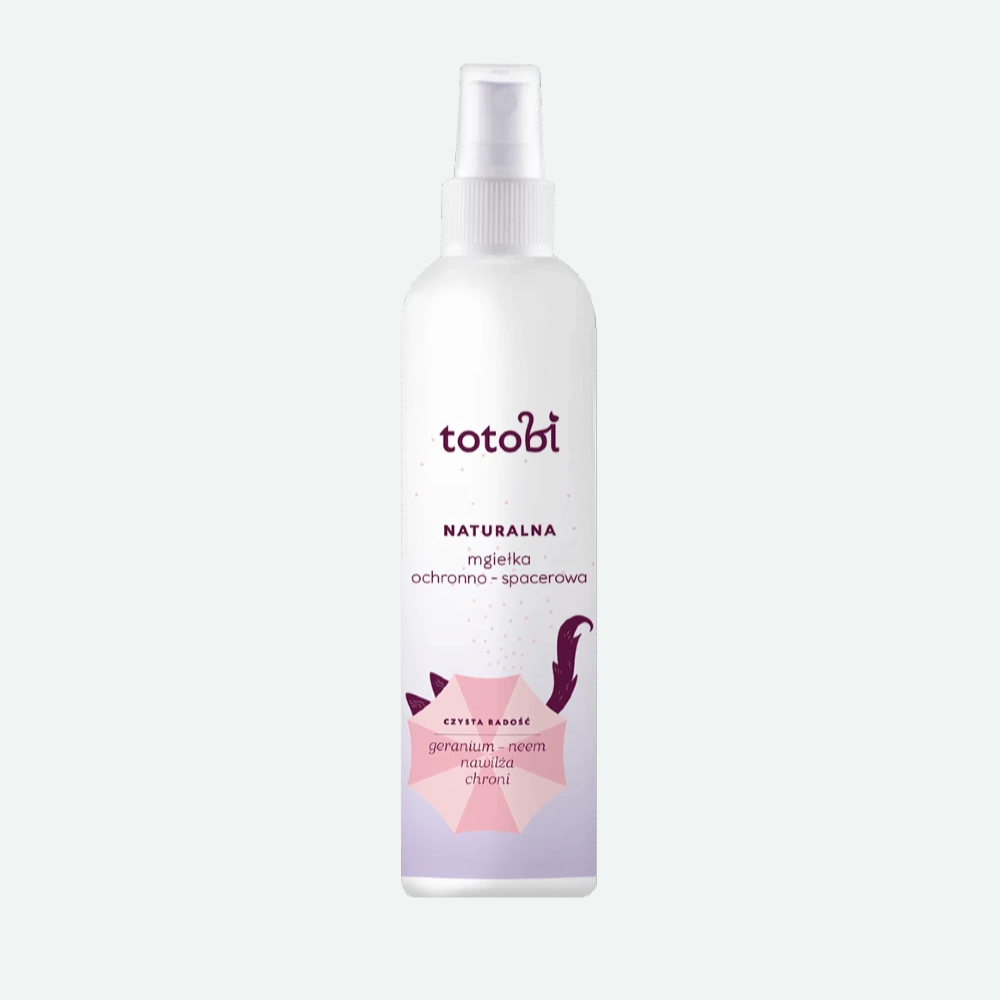 TOTOBI NATURALNA MGIEŁKA OCHRONNO-SPACEROWA GERANIUM OLEJEK NEEM TRAWA CYTRYNOWA