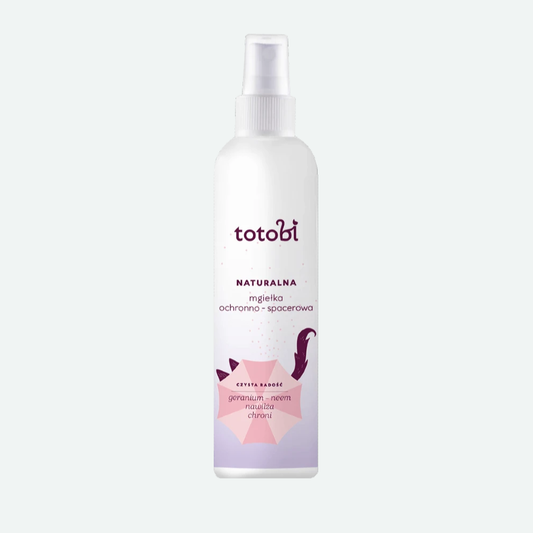 TOTOBI NATURALNA MGIEŁKA OCHRONNO-SPACEROWA GERANIUM OLEJEK NEEM TRAWA CYTRYNOWA