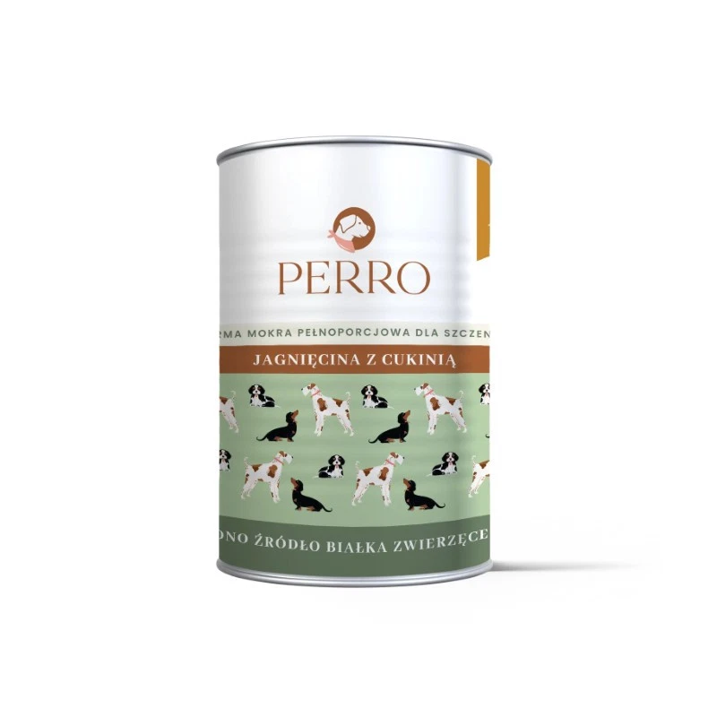 PERRO MOKRA KARMA DLA PSA JAGNIĘCINA Z CUKINIĄ JUNIOR 400G