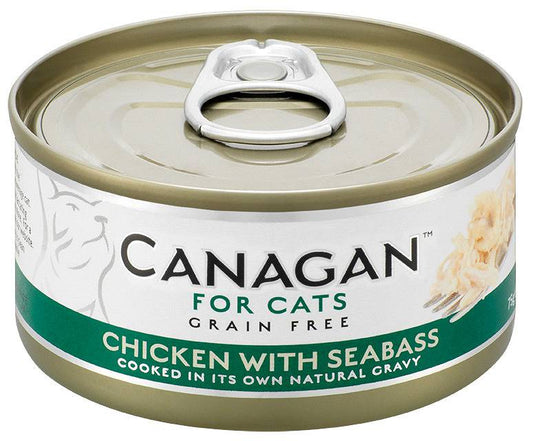 CANAGAN CAT CAN MOKRA KARMA KOT CHICKEN WITH SEABASS 75G