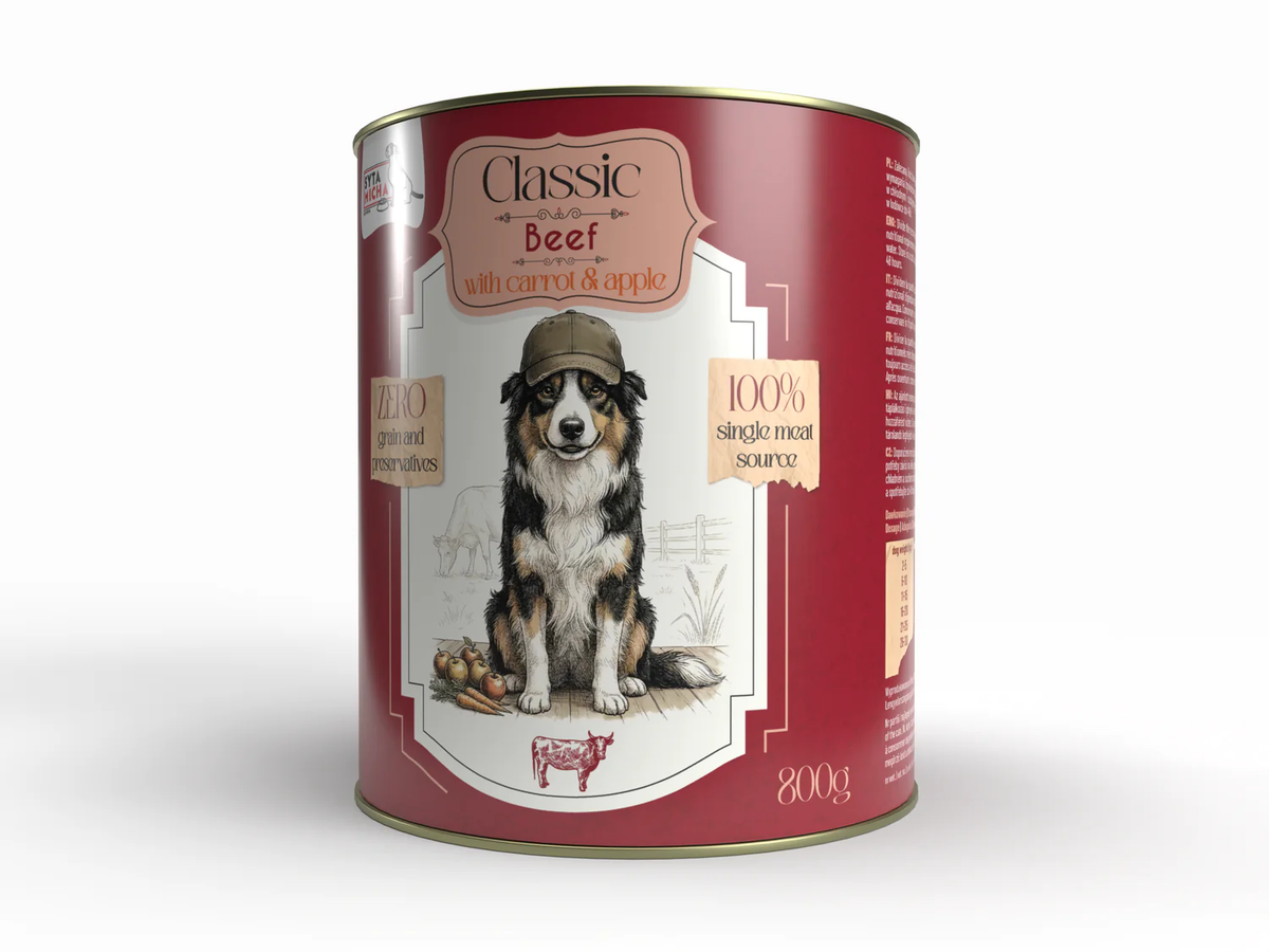 SYTA MICHA CLASSIC WOŁOWINA Z MARCHEWKĄ 800G