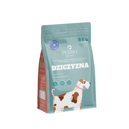 PERRO GOURMET SUCHA KARMA PIES TŁOCZONA NA ZIMNO DZICZYZNA 9KG