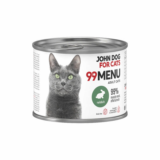 JOHN DOG 99MENU MOKRA KARMA KOT KRÓLIK 200G