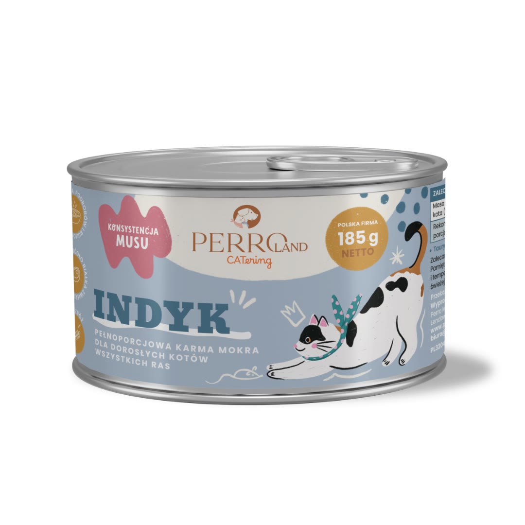 PERRO CATERING KARMA DLA KOTÓW INDYK 185G