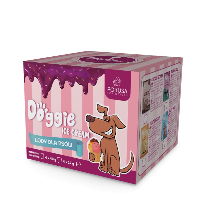 POKUSA PRZYSMAKI DLA PSA DOGGIE ICE CREAM 4X40G