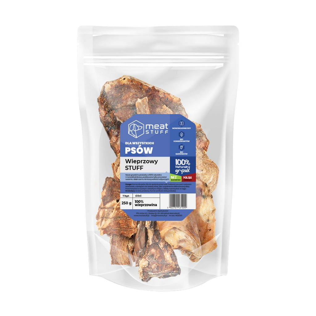 MEATSTUFF GRYZAK DLA PSA WIEPRZOWY STUFF DOYPACK 250 G