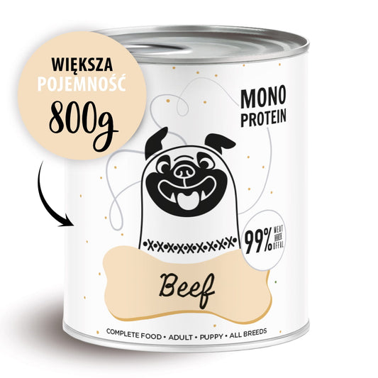 PAKA ZWIERZAKA PEPE MOKRA KARMA DLA PSA WOŁOWINA 800G