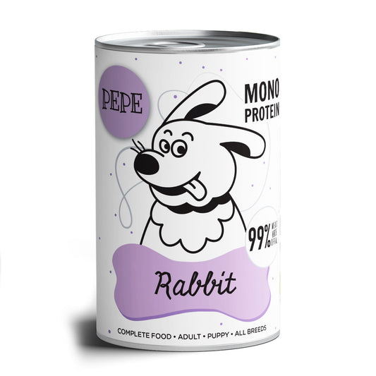 PAKA ZWIERZAKA PEPE MOKRA KARMA DLA PSA KRÓLIK 400G