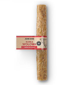 JOHN DOG SUSZONY GRYZAK DLA PSA RURKA WOŁOWA Z DODATKIEM ŻWACZA 25CM