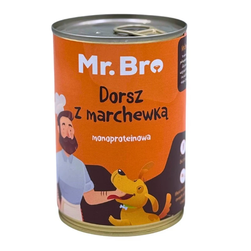 MR. BRO MOKRA KARMA DLA PSA DORSZ Z MARCHEWKĄ 400G