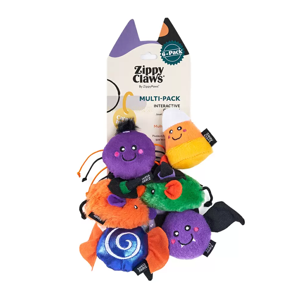 ZIPPY CLAWS HALLOWEEN 6PACK SPOOKY FRIENDS