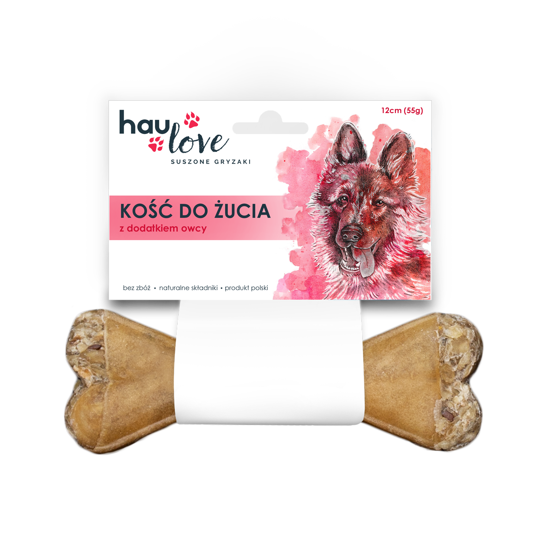 HAULOVE PRZYSMAK DLA PSA KOŚĆ DO ŻUCIA Z DODATKIEM OWCY 17CM