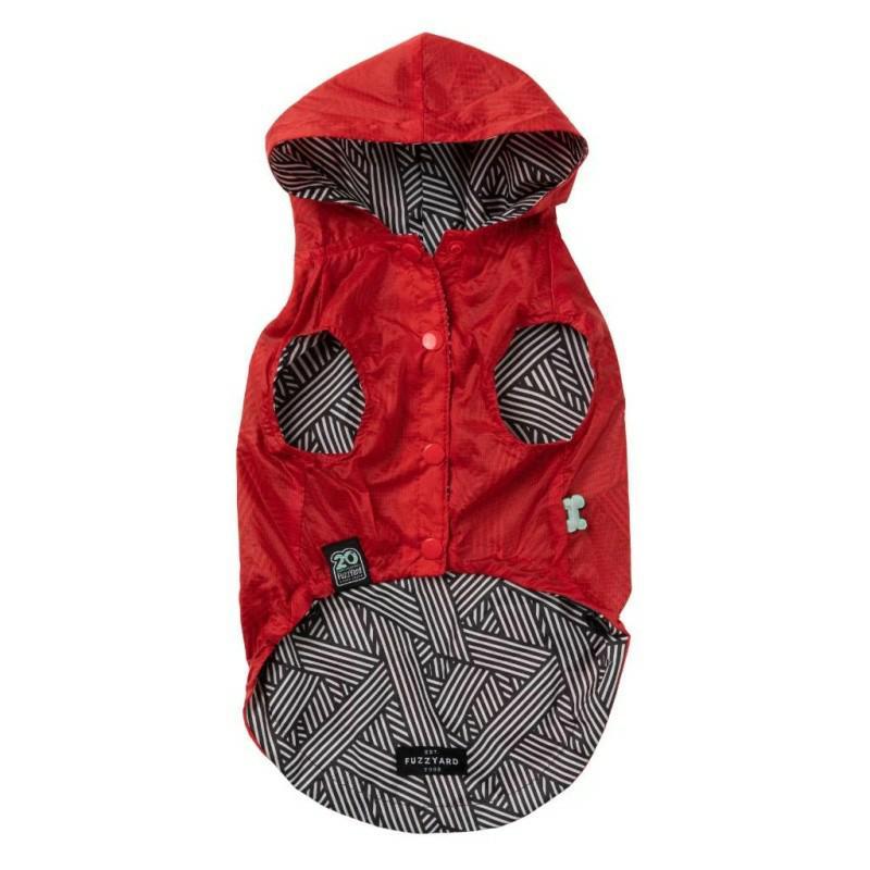 FUZZYARD FLIPSIDE RAINCOAT RED S2