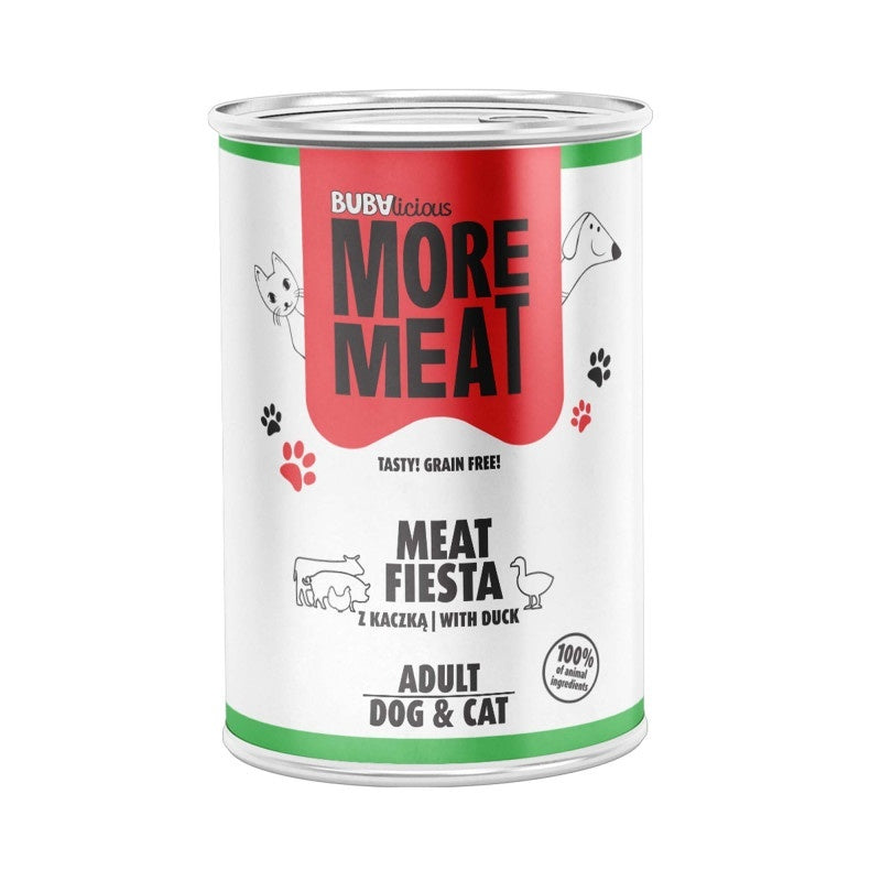 BUBA BUBALICIOUS MEAT FIESTA MOKRA KARMA DLA PSA Z KACZKĄ 1200G