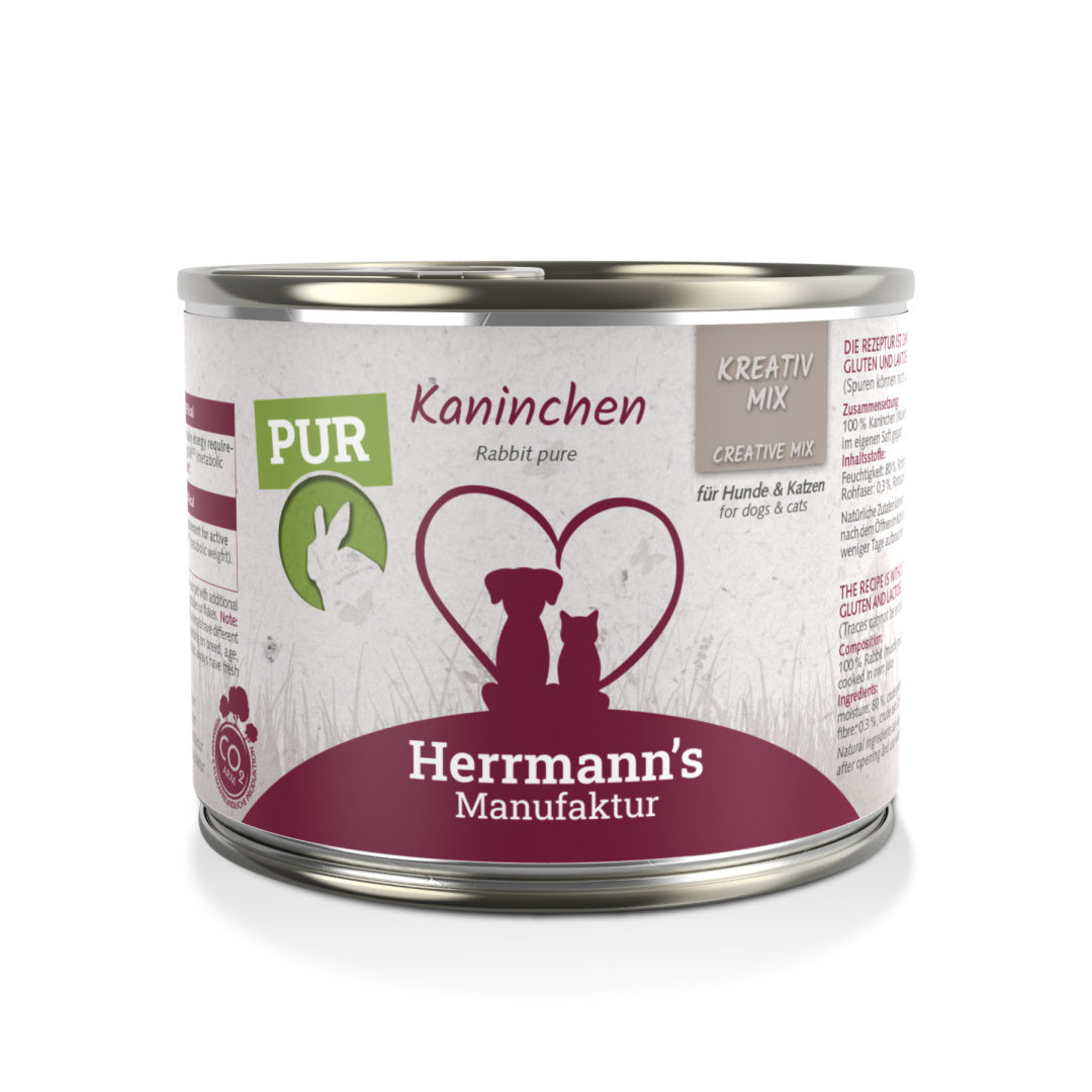 HERRMANN'S MANUFAKTUR MOKRA KARMA DLA PSA MOKRA KARMA DLA KOTA KANINCHEN KRÓLIK 200G