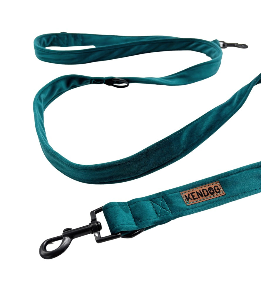 KENDOG SMYCZ PRZEPINANA VELVET TURKUS 200 CM 2CM