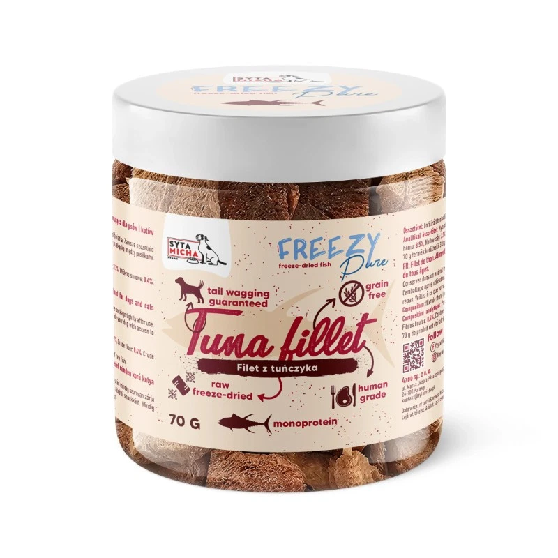 SYTA MICHA FREEZY PURE PRZYSMAKI DLA PSA LIO FILET Z TUŃCZYKA 80G
