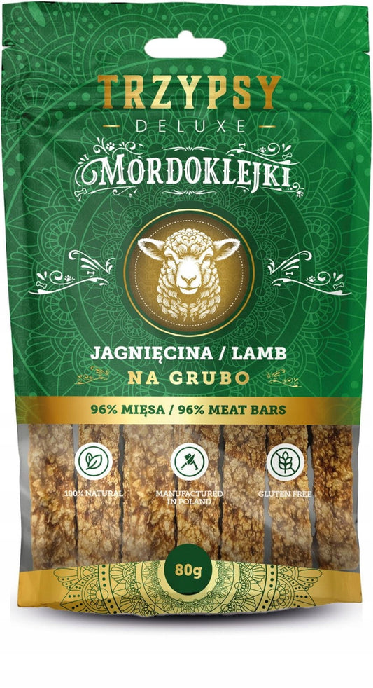 HAPPY SNACKY TRZYPSY DLA PSA MORDOKLEJKI Z JAGNIĘCINY 70G