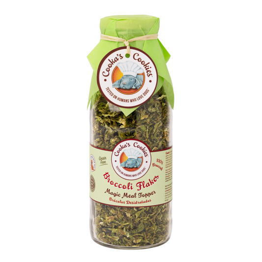 COOKAS COOKIES PRZYSMAKI DLA PSA BROCCOLI FLAKES PŁATKI Z SUSZONEGO BROKUŁA 180G