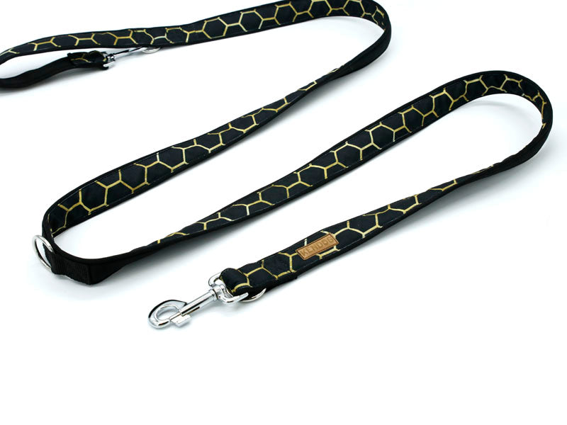 KENDOG SMYCZ PRZEPINANA CZARNE PLASTRY MIODU 200CM 2CM