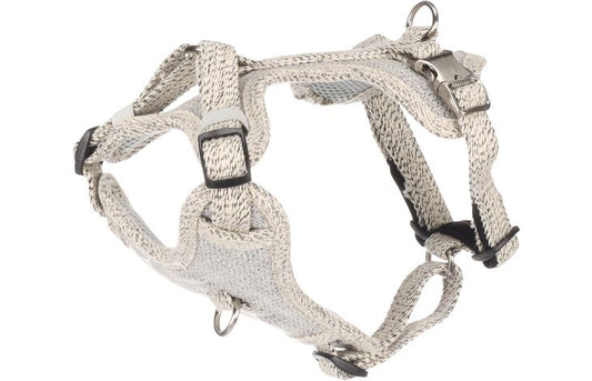 FLAMINGO DOG HARNESS LAGO WHITE & BLACK XS 25-43CM 30-45CM 15MM