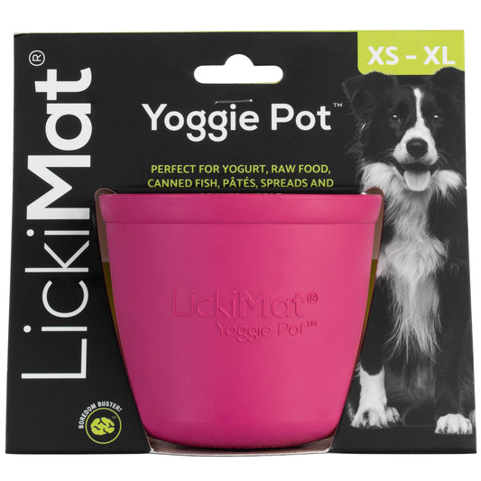 LICKIMAT YOGGIE POT RÓŻOWY – ANTYSTRESOWY KUBEK DO LIZANIA DLA PSA