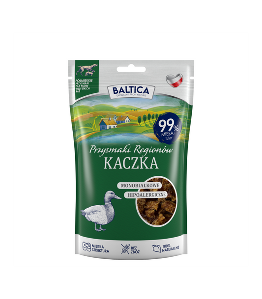 BALTICA SMAKI REGIONÓW PRZYSMAKI DLA PSA PÓŁMIĘKKIE KACZKA 80G