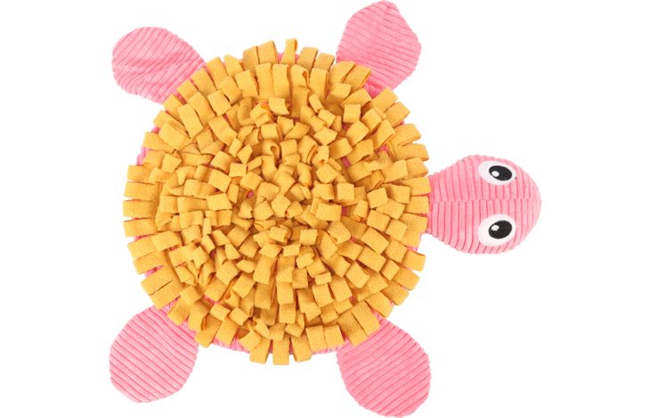 FLAMINGO SNIFFING MAT MORGANO TURTLE OCHRE/PINK 38X39X6,5CM