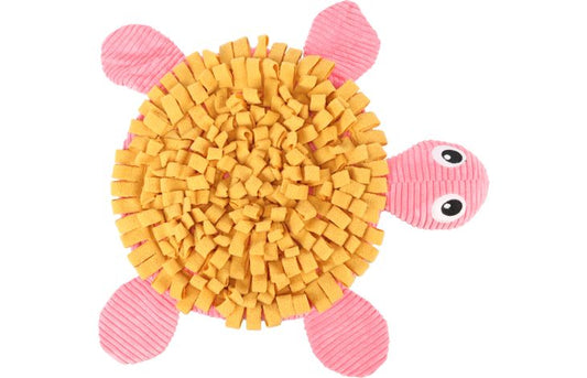 FLAMINGO SNIFFING MAT MORGANO TURTLE OCHRE/PINK 38X39X6,5CM