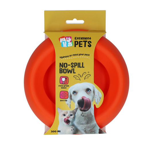 EXCELLENT PETS NO SPILL BOWL ORANGE S - MISKA