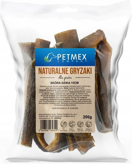 PETMEX SKÓRA DZIKA 15CM 200G