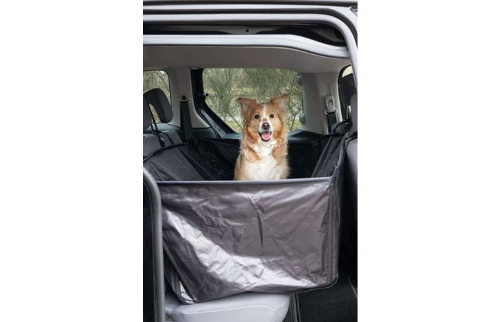 FLAMINGO CAR SEAT COVER LOGI CAN BE SPLIT IN TWO CLOSED HAMMOCK MODEL BACK SEAT BLACK 145X130CM