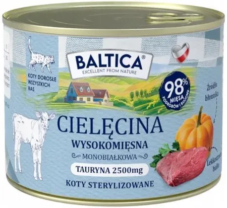 BALTICA KARMA MOKRA KOT DOROSŁY CIELĘCINA 185G